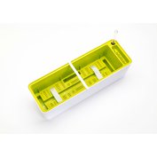 Samozavlažovací truhlík PLASTIA BERBERIS 80 cm bílá + zelená