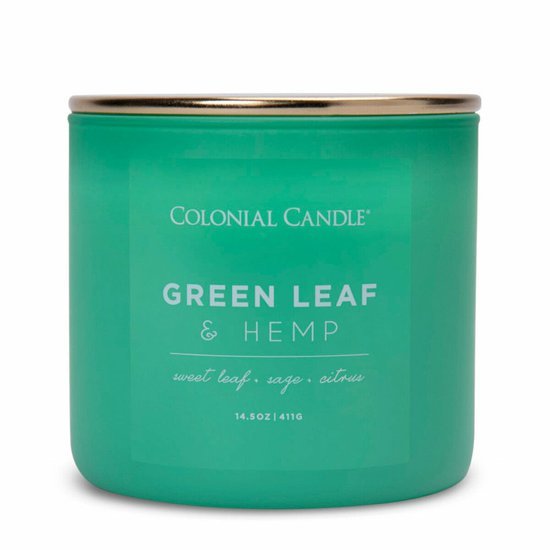 duftkerze green leaf hemp 411g