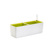 Samozavlažovací truhlík PLASTIA BERBERIS 60 cm bílá + zelená