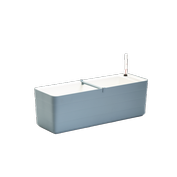 Samozavlažovací truhlík PLASTIA BERBERIS 60 cm šedomodrá + bílá