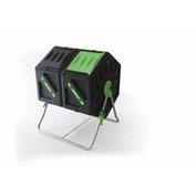 Rotační / bubnový kompostér DUO 70 l- černá/zelená