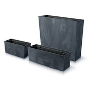Truhlík URBI CASE BETON EFFECT T s vkladem 58 cm - barva: písková Truhlík URBI CASE BETON EFFECT T s vkladem 58 cm - barva: písková