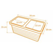 Samozavlažovací truhlík PLASTIA BERBERIS DUO 78x39x35 čokoláda Samozavlažovací truhlík PLASTIA BERBERIS DUO 78x39x35 čokoláda